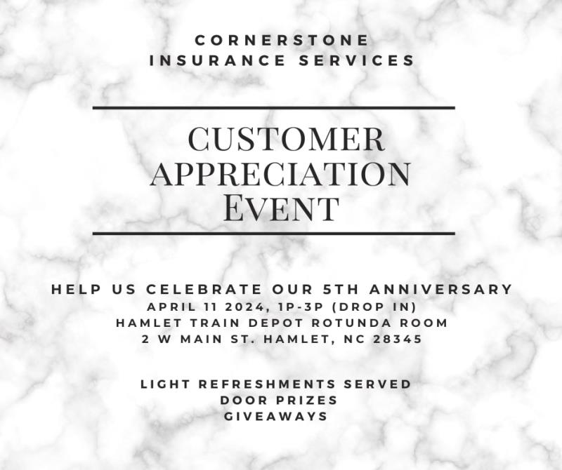 Cornerstone Insurance Services 5th Anniversary
